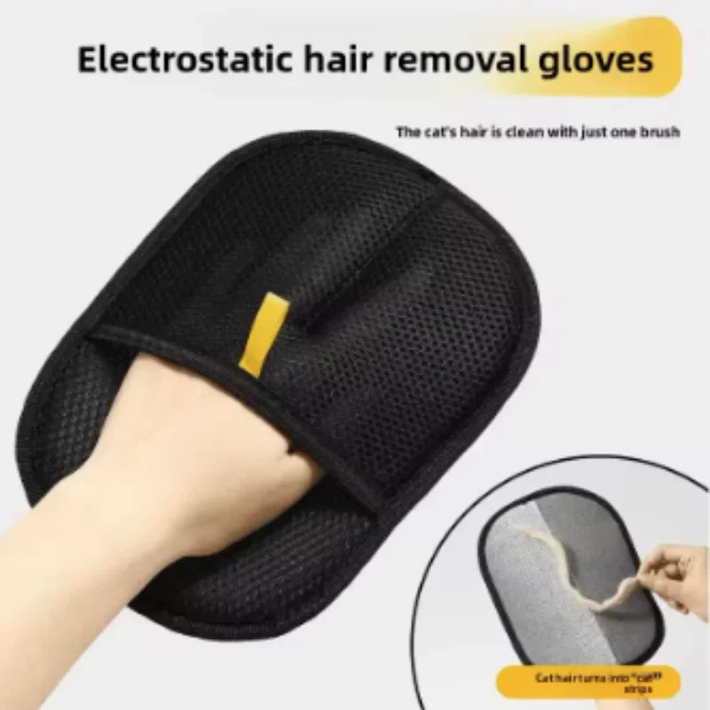 Pet Grooming Deshedding Gloves, Pet Hair Remover Brush Glove for Dog, Cat, Rabbit, Long Short Curly Fur