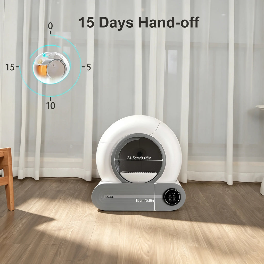 DOEL Smart Automatic Self Cleaning Cat Litter Box With App Control