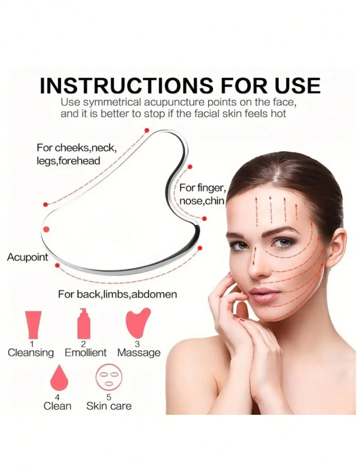 Ice Face Roller And Gua Sha Kit For Puffiness Relief