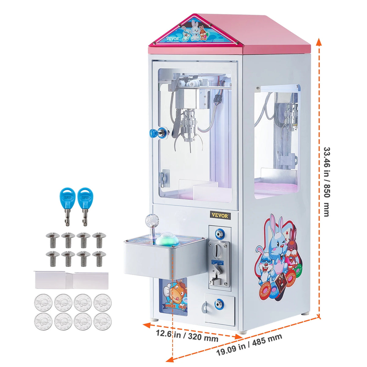 SucceBuy Commercial Arcade Claw Machine Prize Grabber Game Vending Dispenser