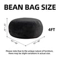 Adult Memory Foam Bean Bag Chair With Washable Soft Cover