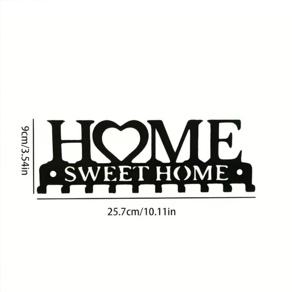 Sweet Home Wall Mounted Key Holder With Ten Convenient Hooks