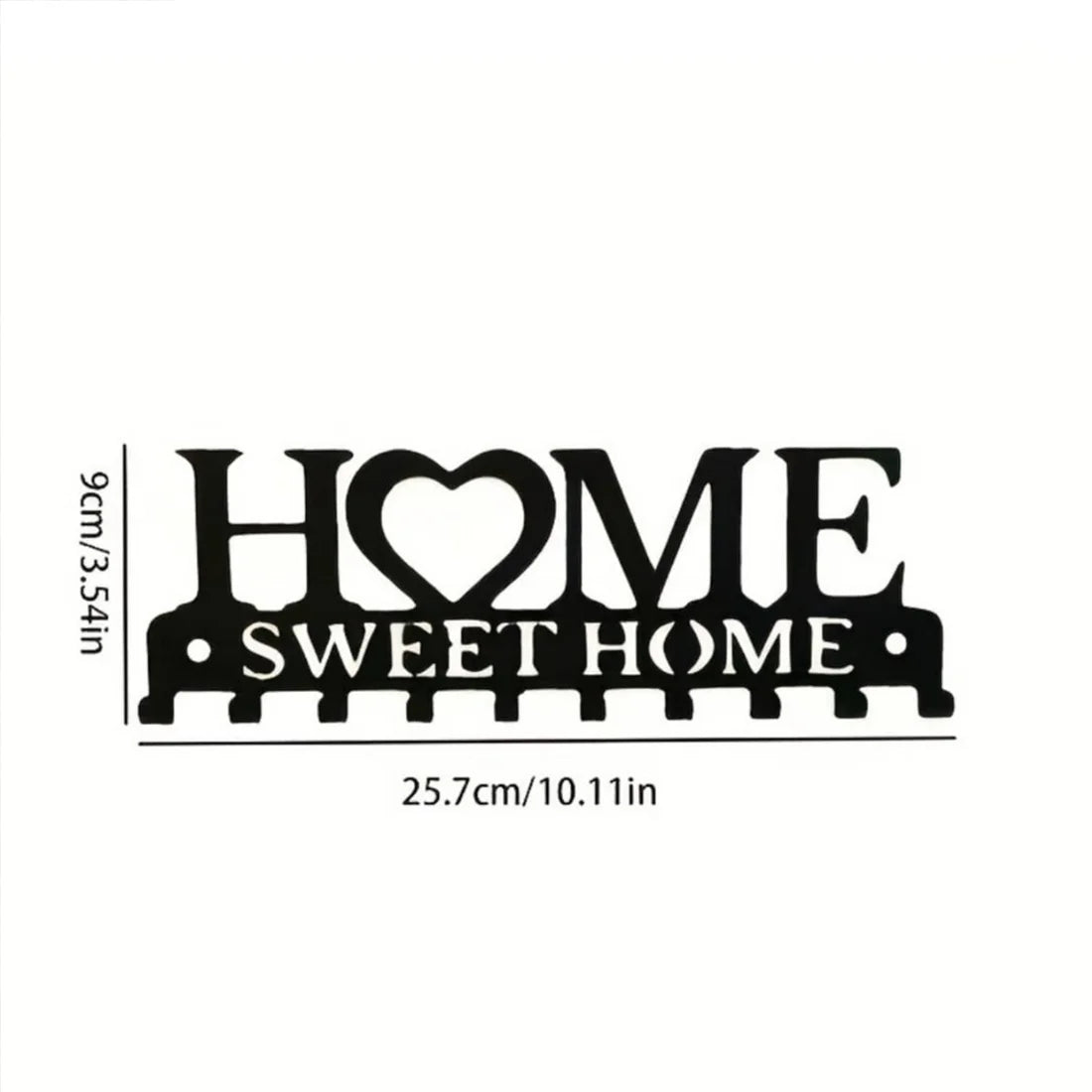 Sweet Home Wall Mounted Key Holder With Ten Convenient Hooks