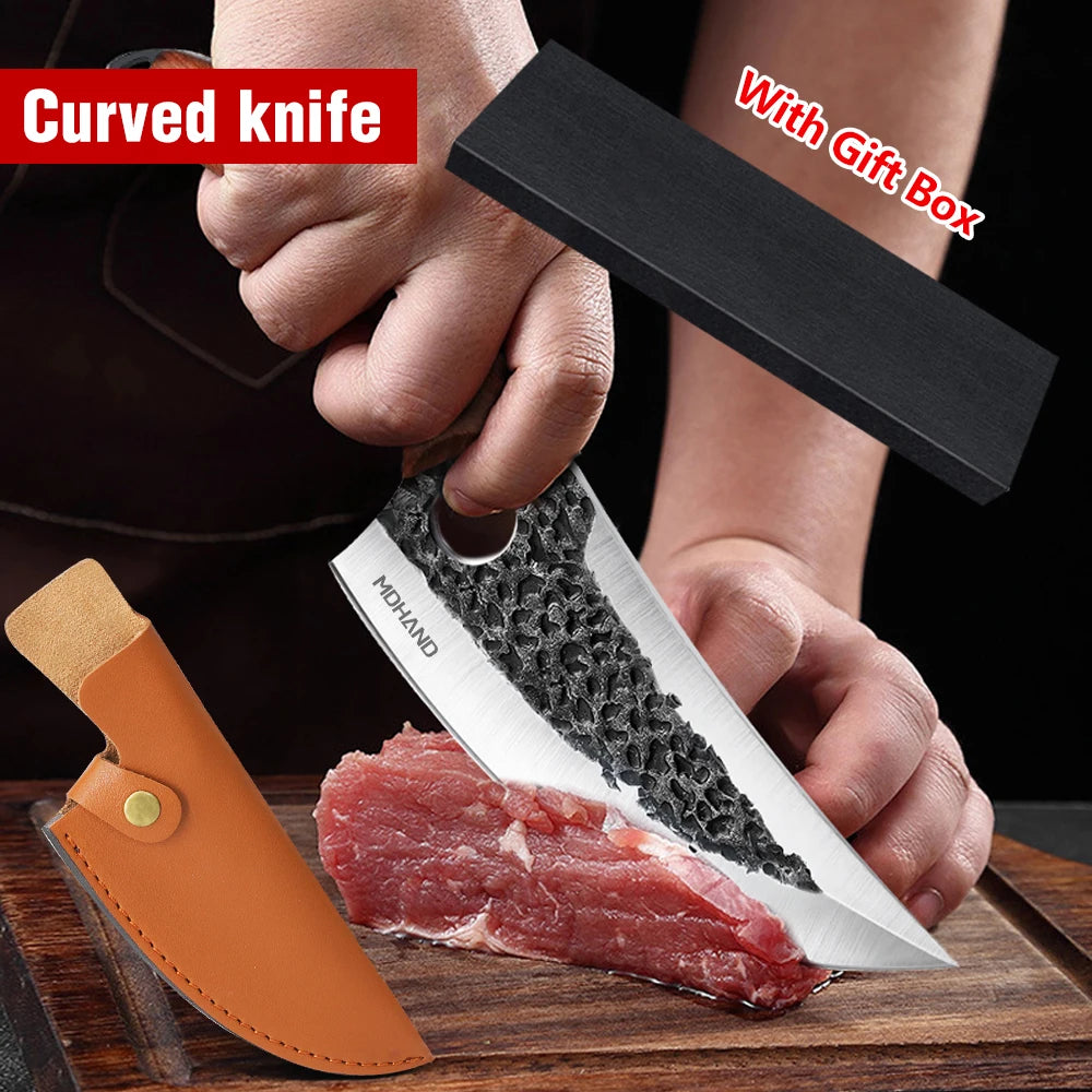 ZENG Hand Forged Stainless Steel Boning Knife for Meat Preparation