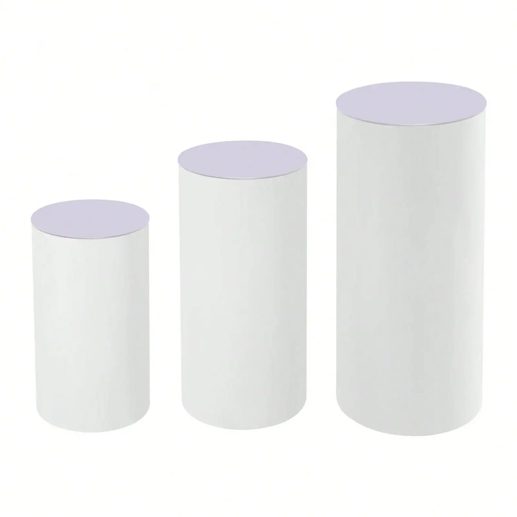 PVC Acrylic Cylinder Pedestal Display Stands for Weddings and Events