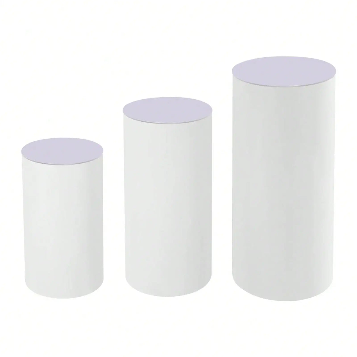 PVC Acrylic Cylinder Pedestal Display Stands for Weddings and Events