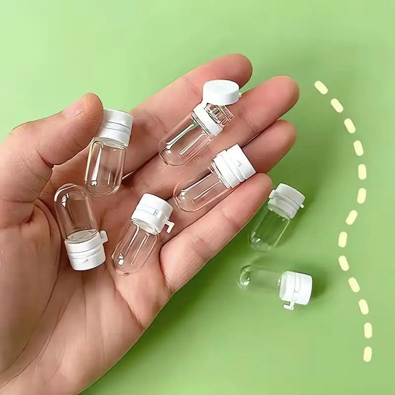 10pcs Clear Leak-Proof Travel Bottle for Makeup Remover & Lotion, Portable Dispenser with Flip-Top Essence Bottled Separately