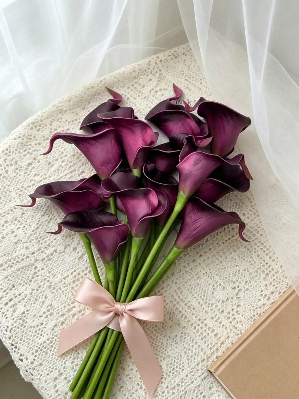 Realistic Artificial Calla Lily Bouquet for Weddings and Home Decor