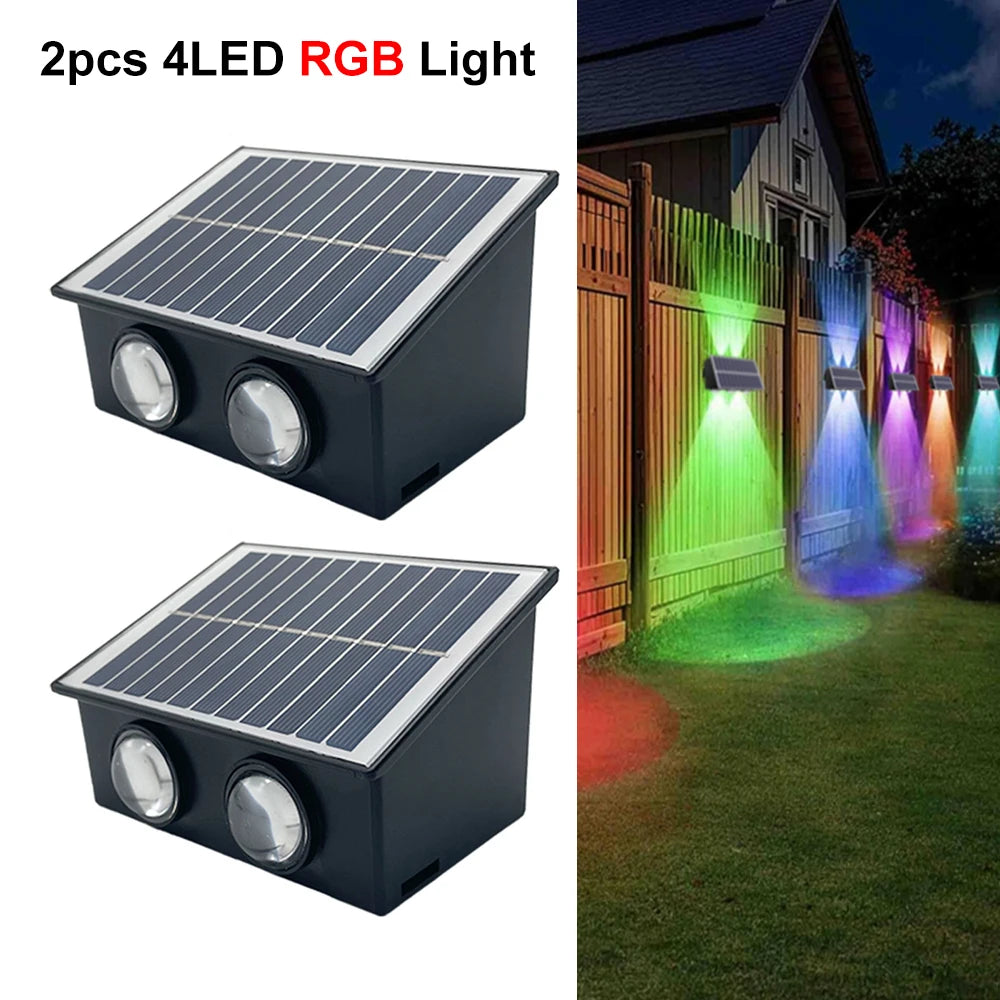 DUMILOO Solar LED Waterproof Outdoor Wall Light For Gardens