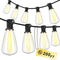 MIMIRGB Waterproof Dimmable Outdoor String Lights With Shatterproof Bulbs