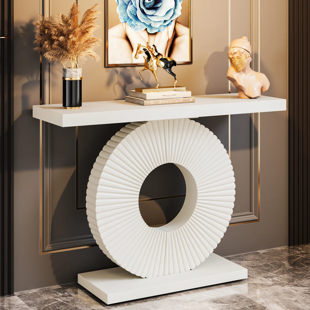 Tribesigns Modern Geometric Console Table for Entryway or Sofa