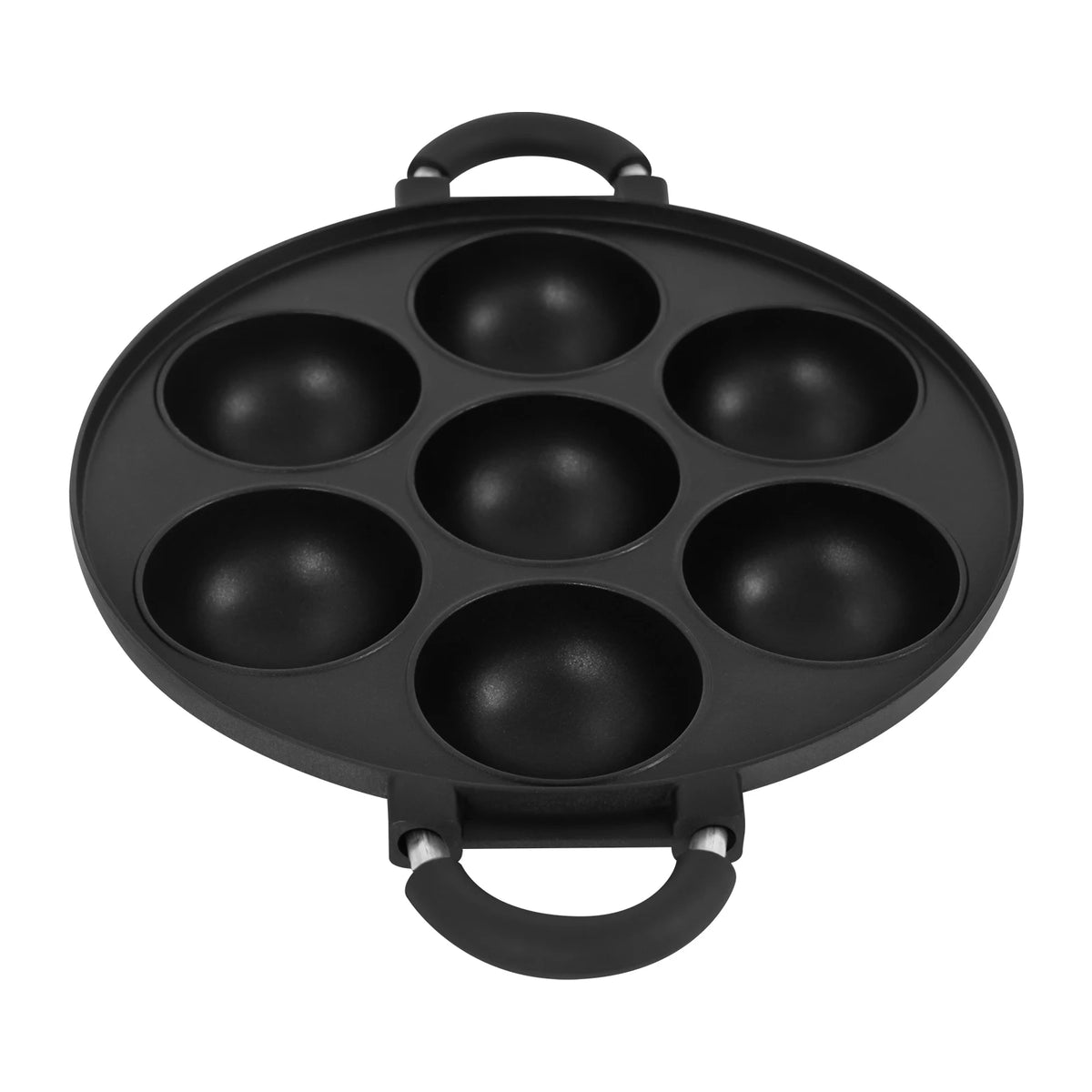 Bymaocar Nonstick 7 Hole Cake Mold Pan for Takoyaki Omelets