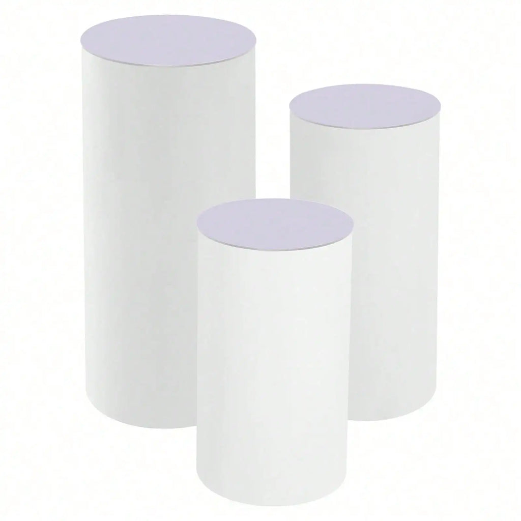 PVC Acrylic Cylinder Pedestal Display Stands for Weddings and Events