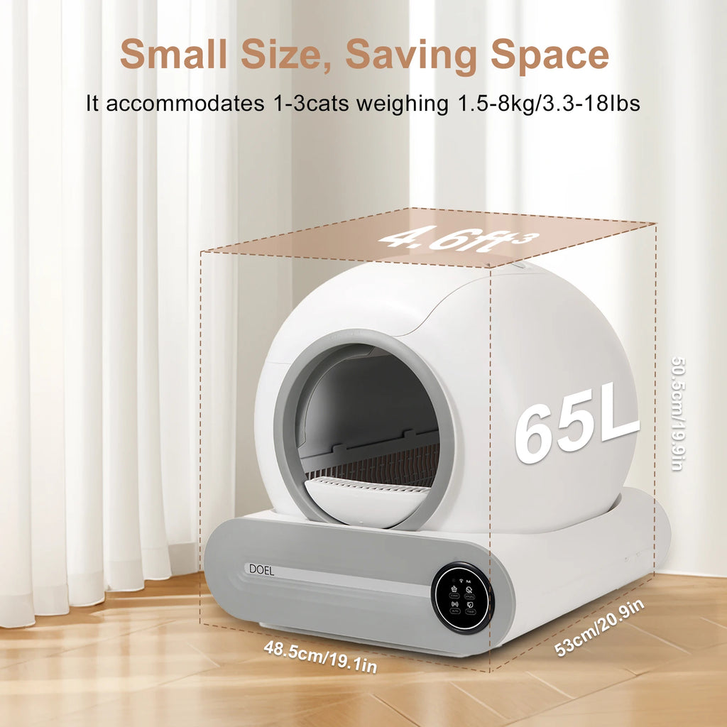 DOEL Smart Automatic Self Cleaning Cat Litter Box With App Control