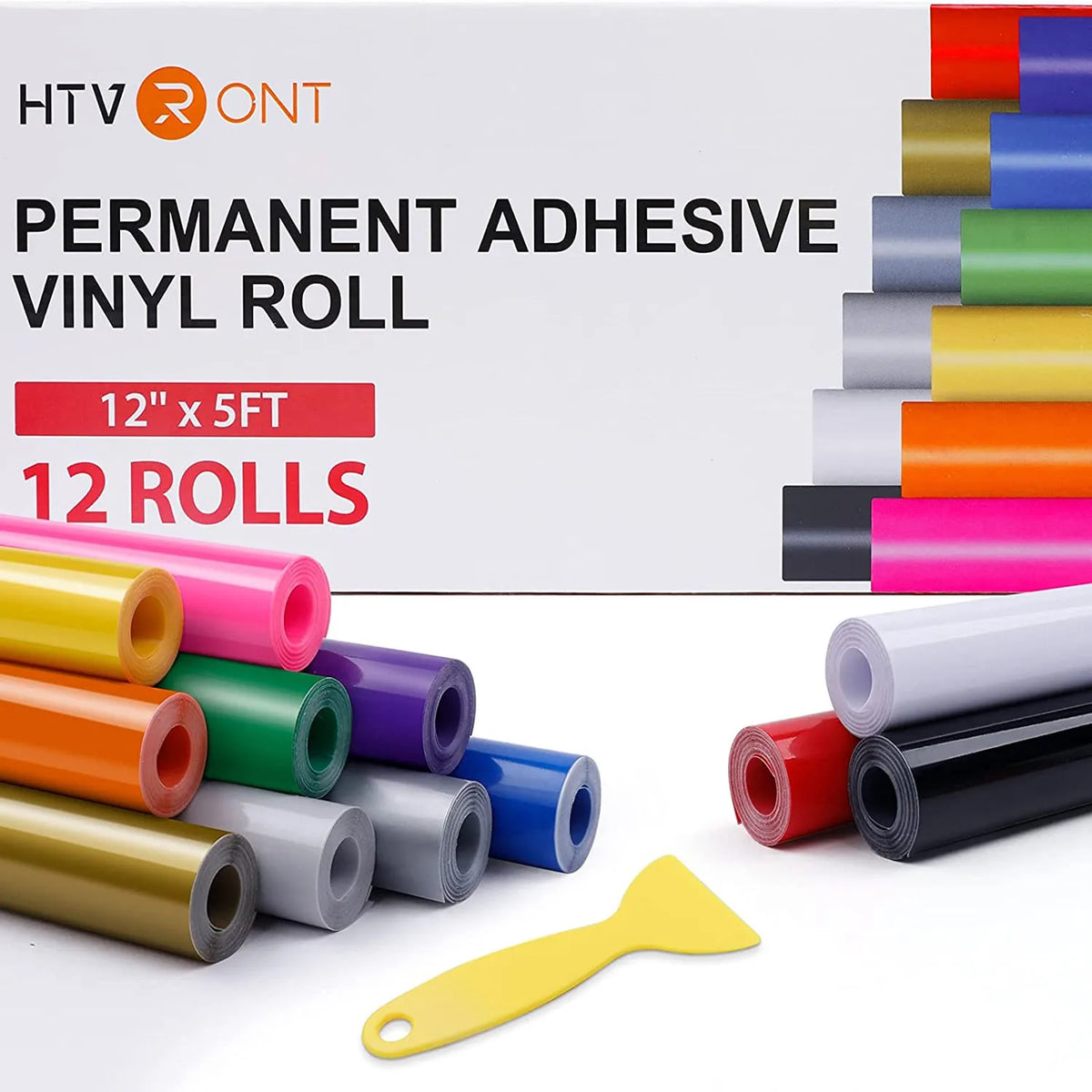 HTVRONT Permanent Adhesive Vinyl Rolls for Crafts and Home Decor