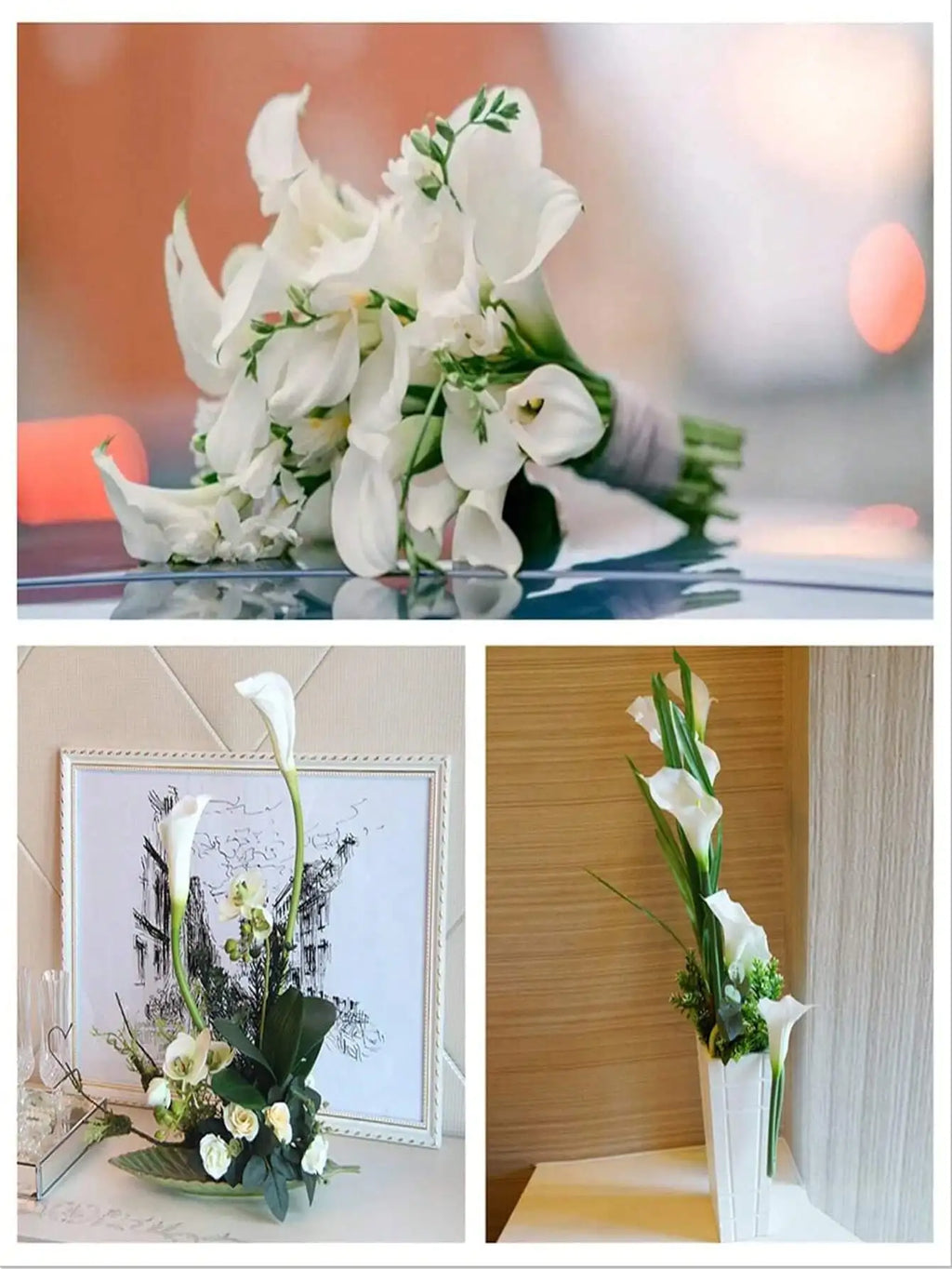 Real Touch Artificial Calla Lily Flowers for Wedding Home Decor