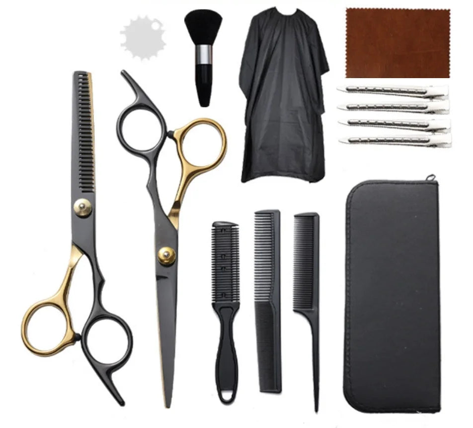 Professional Stainless Steel Hair Cutting Scissors Set With Thinning Shears
