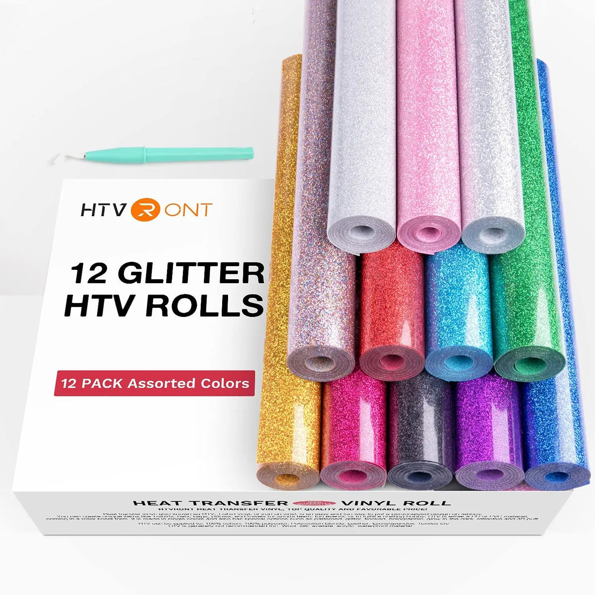 HTVRONT Glitter Heat Transfer Vinyl for Cricut and DIY Apparel