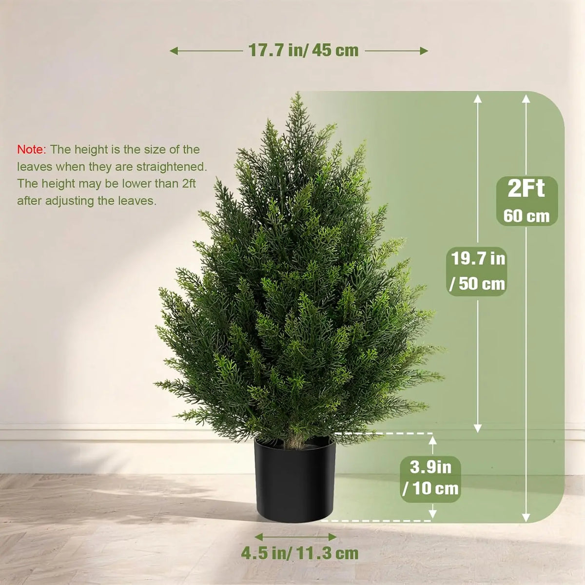 Olitree Artificial Cedar Topiary Tree Faux Evergreen Plant Decoration
