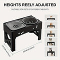 Adjustable Raised Double Dog Bowl Stand With Non Slip Feet
