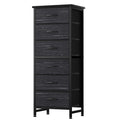 JHK Six Drawer Fabric Dresser With Metal Frame Wood Top