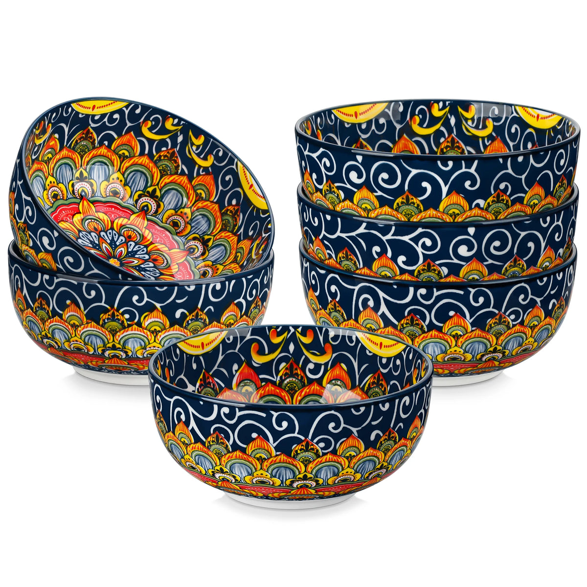 Vancasso Bohemian Ceramic Cereal Bowls for Soup Salad and Pasta