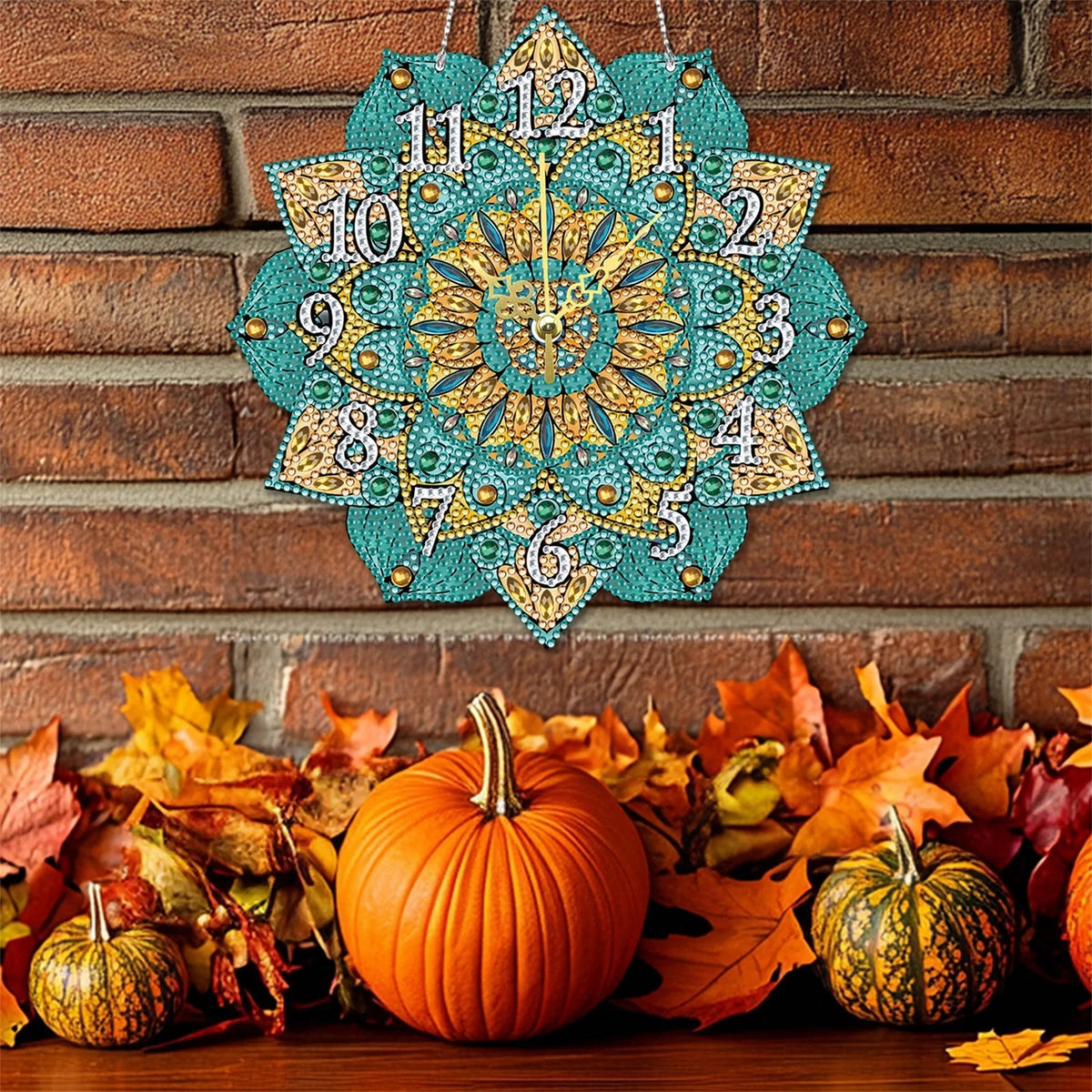 DIY Crystal Diamond Clock Kit With Colorful Mosaic Art Craft Set