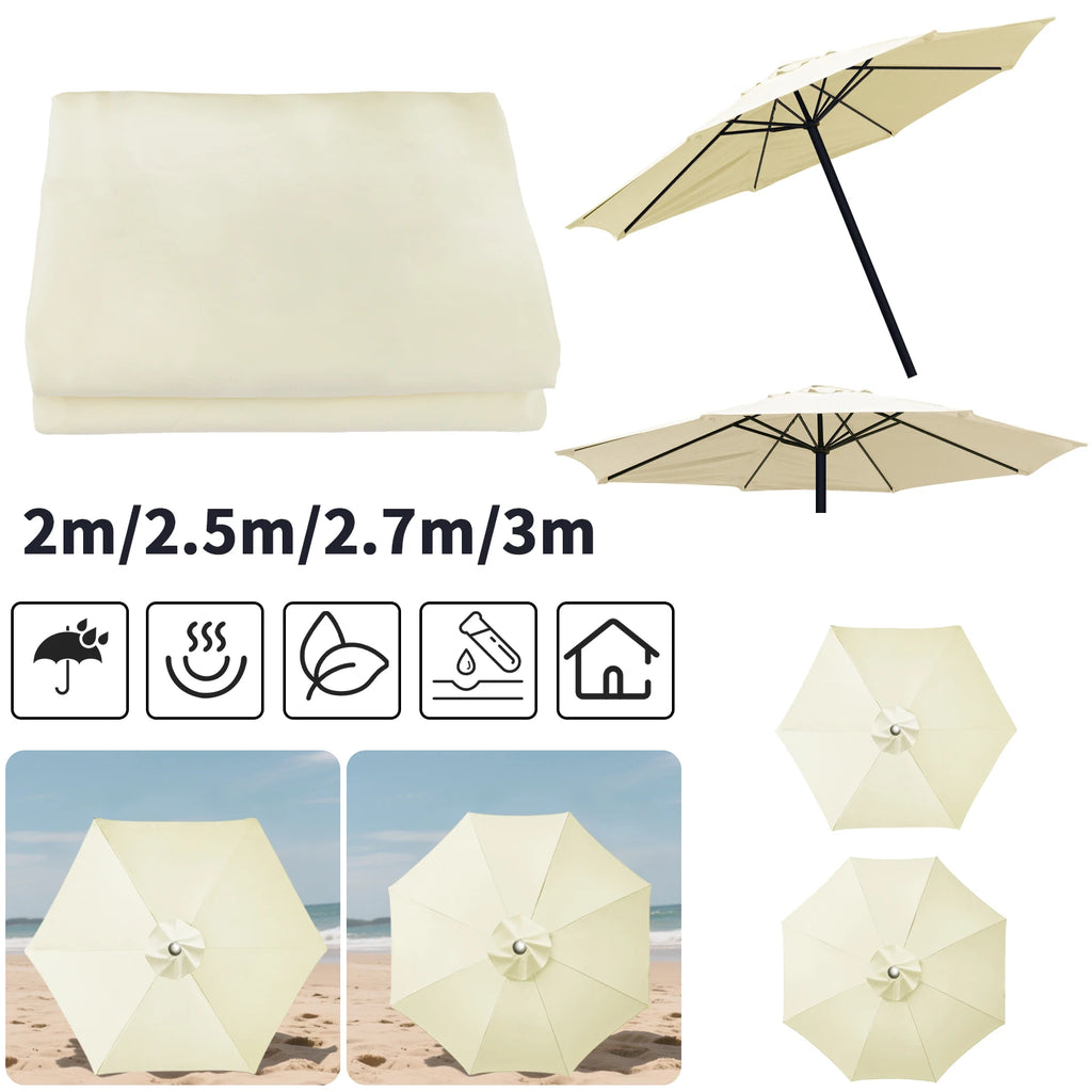 Waterproof Replacement Patio Umbrella Canopy Cover for Outdoor Garden